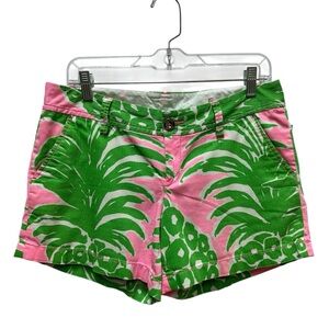 Lilly Pulitzer Callahan Pink and Green Patterned Shorts Size 6